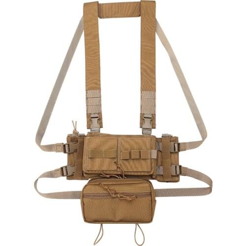 MK3 Tactical Chest Rig Mini Outdoor Airsoft Hunting MOLLE Duty Vest Military Combat Carrier Chest Vest with Magazine Pouch