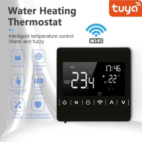 Tuya WiFi Smart Thermostat AC85-240V LCD Touch Screen Electric Floor Heating Water/Gas Boiler Temperature Remote Control Hot