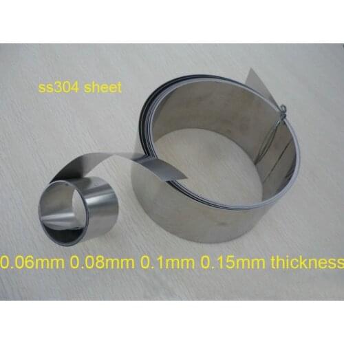 0.06mm 0.08mm 0.1mm 0.15mm thickness Stainless Steel Band Stainless Steel Strap ss304 Spring Sheet stainless foil 304 belt