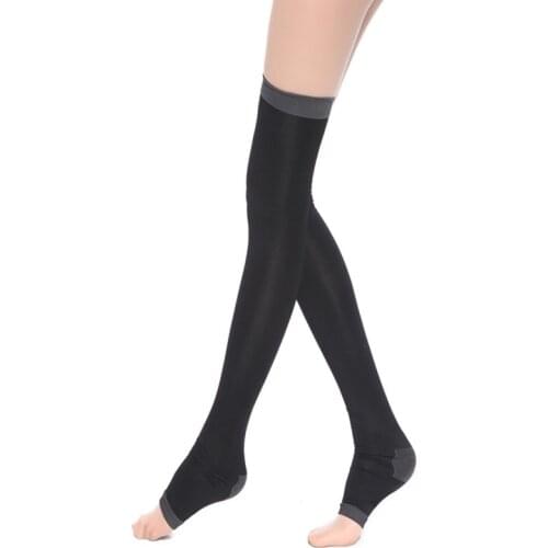 1pair Veins Compression Stockings Burn Fat Thin Sleeping Over Knee Stockings Slimming Ladys Beauty Leg Slim Legging NY