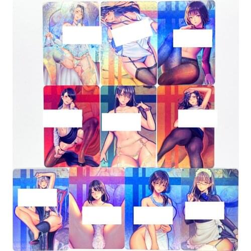 10pcs/set ACG Women Maid Nude Toys Hobbies Hobby Collectibles Game Collection Anime Cards