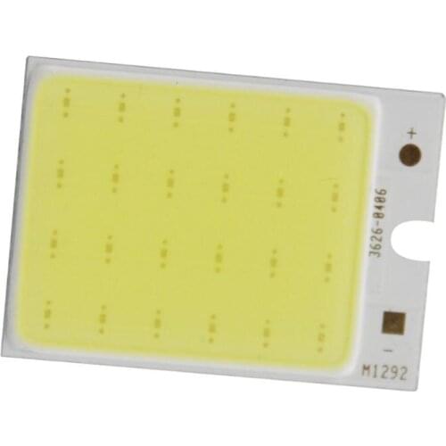10PCS/lot 12v 36x26mm hot rectangle COB Bulb 3W 6500K Pure Whihe Chip On Board Lighting Source for DIY Home auto Work Lamp