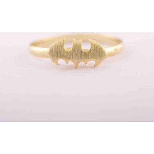 10 pcs/lot Of Stainless Steel Cute Batman Golden Silver Rose Gold-color Ring Kpop Style Man Male Women Jewelry Free Shipping