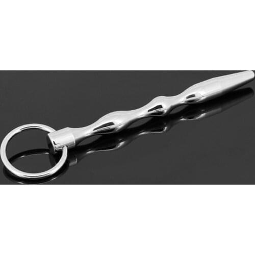 120mm Male Stainless Steel Solid Urinary Penis Plug Beads Mens Metal Catheters Rod Fetish Sex Toys Adult Games FF-637