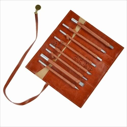 8 pcs tungsten steel Stone Carving chisel hand Tools set