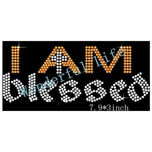 Free Shipping i am blessed Iron on T Shirt Transfer