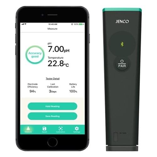 Bluetooth pH meter temperature tester waterproof Pocket Pen Type Acidimeter iOS Android app CE FCC IC NCC RoHS