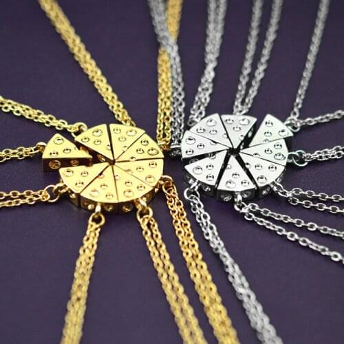 Fashion Gold SilverColor Family Jigsaw Cheer Pendant Best Friend Chain Necklace For Women Men On Neck Jewelry Mother Days Gift