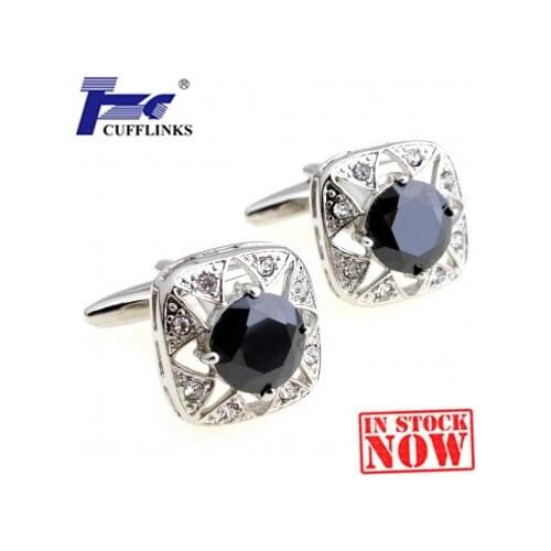 Black Stone Cufflink Cuff Link 2 Pairs Free Shipping Promotion