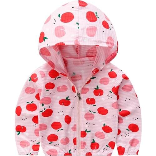 2021 Childrens Hooded Sun Protection Clothing Summer Autumn Baby Boys Girls Travel Thin Coat Kids Beach Jacket Outwear