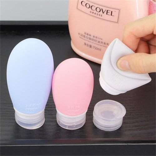 1pcs Travel Cosmetics Bottles Silica Gel Mini Empty Container Skincare Shower Gel Shampoo Jars Tools Portable Extrusion Bottling