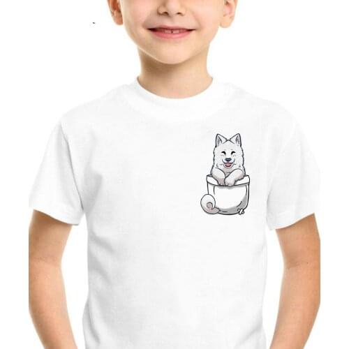 Dogs Pocket Pet Prints 2019 NEW Kids Boys Girl Clothes 2 To 12 Years Short Sleeve BABY T Shirts Lovely Cartoon T-shirt BAL147