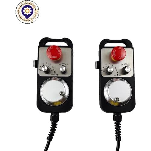 CNC Pulse Generator 4/6axis Pendant Handwheel MPG with Emergency Stop For Siemens MITSUBISHI FANUC System 5V Manual Pulse Gene