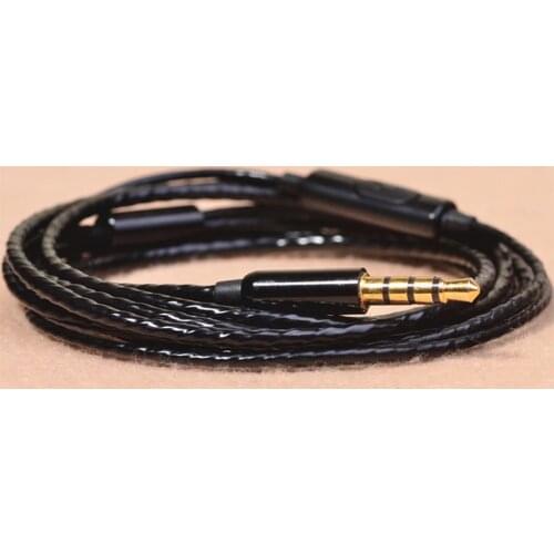 DIY Earphones Cable Wire 3.5mm 4 pole Jack Audio Cable with Microphones 5pcs