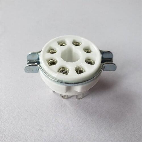 8pcs ceramic tube socket seat GZC8-Y-1 8 pin seat tube socket for EL34 KT88 6550 KT66