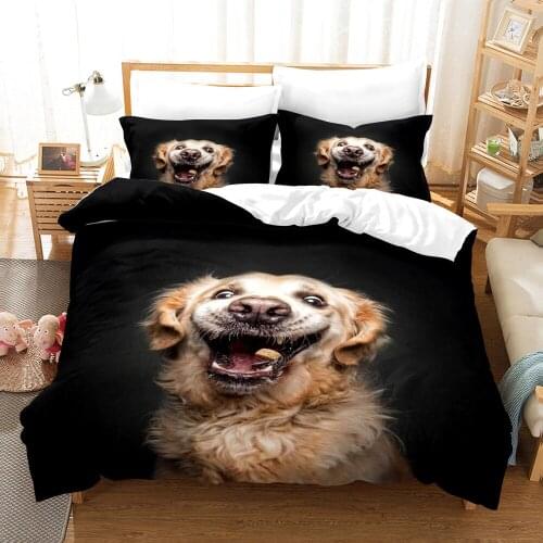 Dropshipping SINGLE only 1 Pillowcase Queen Size Bedding For Boys Duvet Cover Set Bedding Dog N021 Animal Cartoon Swimming water