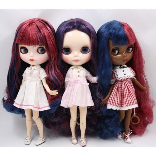 ICY DBS Blyth Doll No.BL6221/12532 Blue mix Red hair custom 1/6 bjd ob24 anime girl