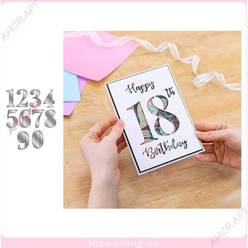 Arabic Numerals 0-9 Metal Cutting Dies for DIY Scrapbooking Photo Album Decorative Embossing Paper Card Crafts Die 2021