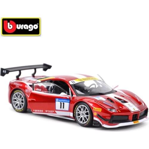 Bburago 1:24 Diecast 488 Challenge 2017 Formula Racing Sports Car Static Simulator Alloy Metal Model Car