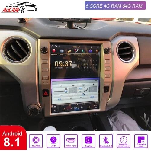 Tesla Style PX6 6 Core 12.1'' Android 9 multimedia Car radio GPS Navigation for Toyota Tundra 2014-2019 Car Stereo DVD player