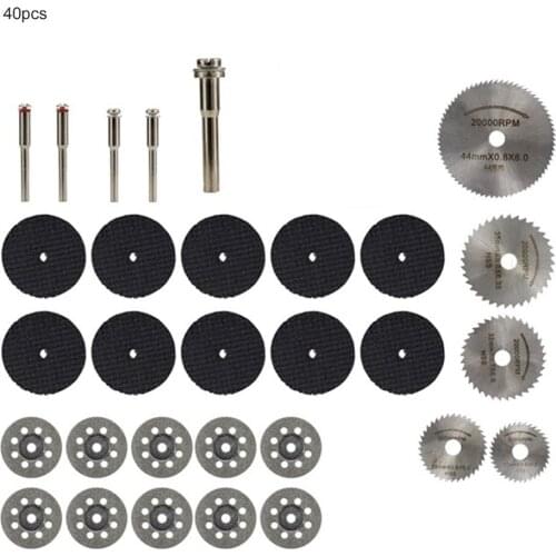 40Pcs Diamond Cutting Discs Metal Saw Blade Set Mini HSS Circular Saw Blade For Dremel Rotary Tools Resin Cut-Off Wheels