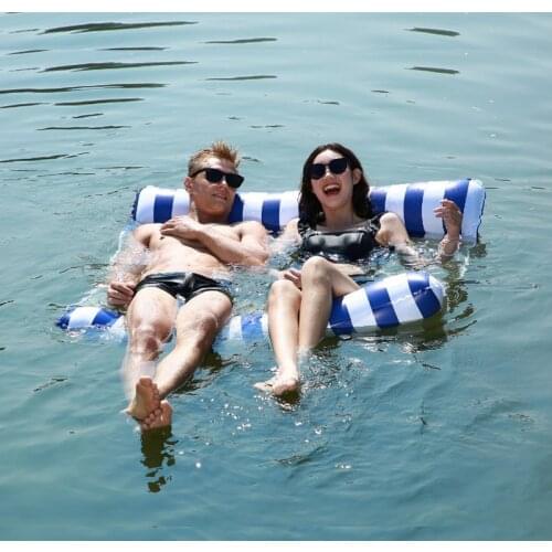 Inflatable Floating Row Summer PVC Water Hammock Swimming Pool Air Mattresses Beach Water Sports Pool Float Lounger Chair Sofa