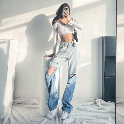 New Soft High Waist WomenS Trousers Denim Loose Streetwear Winter Girls Jeans Woman Pants Femme Pantalon Mujer Thin Velvet