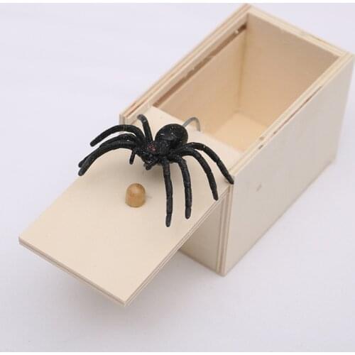 Novelty Prank Spider Scare Box Wordless White Box Spider Tricky Toy Surprise Hidden in Case Trick Play Joke Scarebox Gag Toy