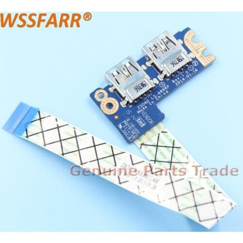 Original for HP 240 G3 Pavilion 14-R Series laptop USB BOARD with cable ZS040 LS-A996P tested ok