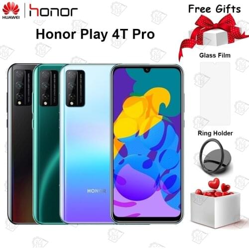 Original Honor Play 4T Pro Mobile Phone 6.3 Inch 6GB + 128G Kirin 810 Octa Core 4000mAh 48MP Fast Charging 22.5W Smartphone