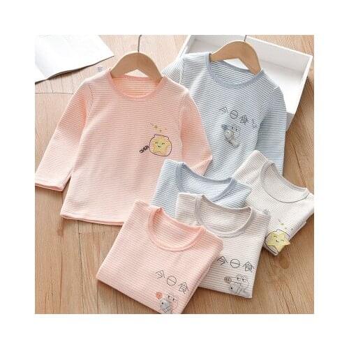 2020 Autumn Childrens T Shirt Baby Turtleneck T-shirt Childrens Boys and Girls Long-sleeved Bottoming T Shirt Baby Velvet Tees