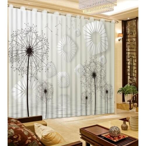 Luxury Blackout 3D Window Curtains For Living Room Bedroom tree curtains Dandelion curtain