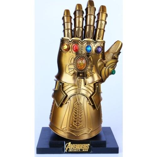 Metal Made HCMY Infinity Gauntlet Cosplay 1/1 Scale Wearable Movie Prop Replica With Magnetic LED Stones