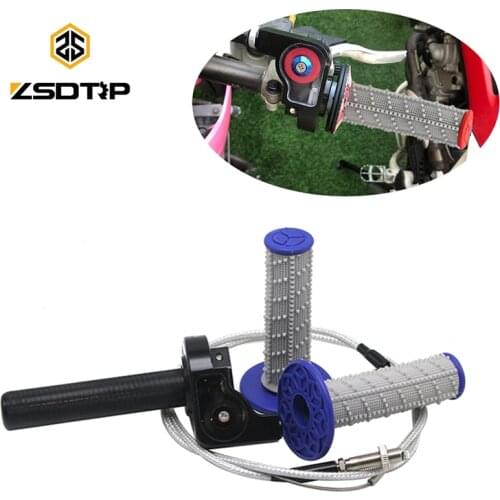 ZSDTRP Twist Throttle Accelerator Handle Grip Cable Set for Quad ATV Pit Dirt 50-250cc XR50 XR70 CRF50 CRF70 7/8" Handlebars
