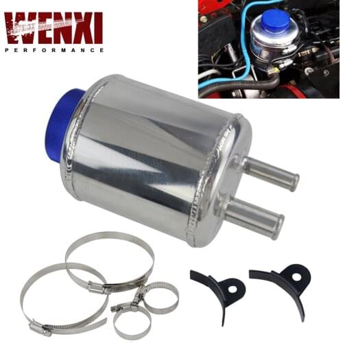 SILVER Jdm ALUMINUM RACING POWER STEERING FLUID RESERVOIR TANK CLAMPS WX-TK61
