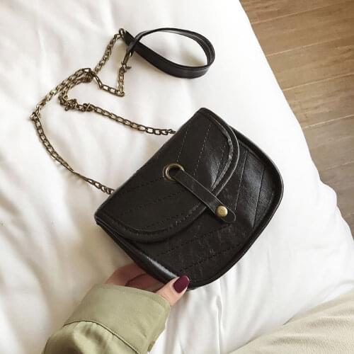 Crossbody Bags for Women Saddle Bags PU Leather 2020 Shoulder Messenger Bags Semi Circle Handbags Sweet Design Bag