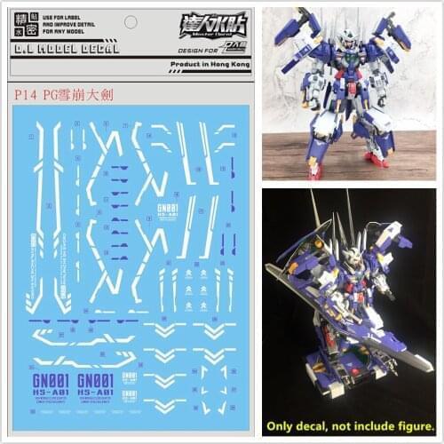D.L high quality Decal water paste For Bandai PG 1/60 PG GN-00 EXIA Avalanche Armor & GN Sword Gundam DL159
