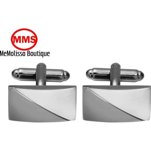 MeMolissa Manufacturers selling French business casual mens Cross smooth drawing Cufflinks Brushed Copper Metal Cufflinks
