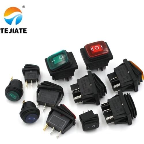 1PCS Toggle Switch KCD4 Ship-type Rocker Switch 4/6 Feet 2/3 Gear Waterproof Boat Shaped High Current Power Microswitch