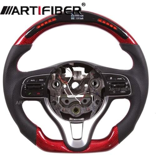 100% Real Carbon Fiber LED Steering Wheel for KIA K5，KX5