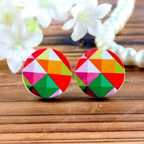 16mm Round High Quality Photo Wood Laser Cut Cabochon to make Rings, Earrings, Bobby pin,Necklaces, Bracelets