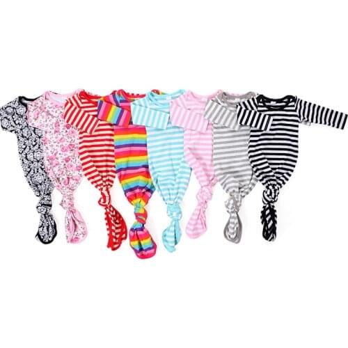 2018 New Baby Boys Girls Floral Gown Sleeping Bag 0-24M Infant Long Sleeve Newborn Birthday Party Wholesale Home Pajamas Suit