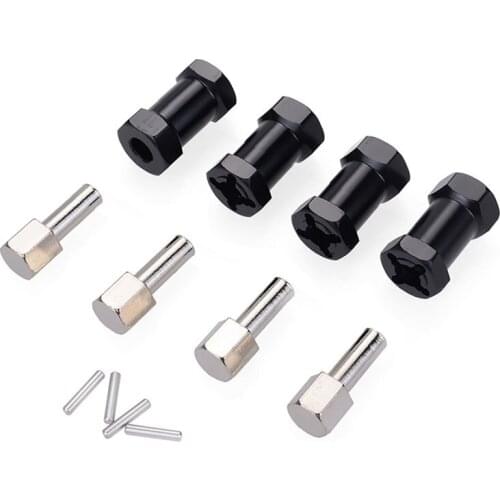 4pcs 25mm 20mm Extension Connector 12mm Wheel Hub Hex Drive Adapter for 1/10 RC Car Climbing Crawler for SCX10 for Wraith