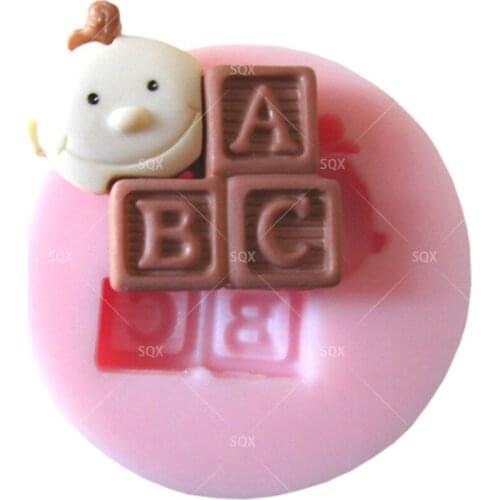 ABC Baby Shape Chocolate Cake Baking Molds,Moule Silicone,Cake Decorating Tools Pastry Tools Kitchen Accessories SQ15116