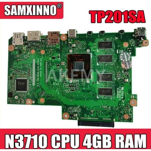 Akemy New! TP201SA original mainboard for ASUS Flip VivoBook TP201 TP201S TP201SA Laptop motherboard w/ N3710 CPU 4GB RAM