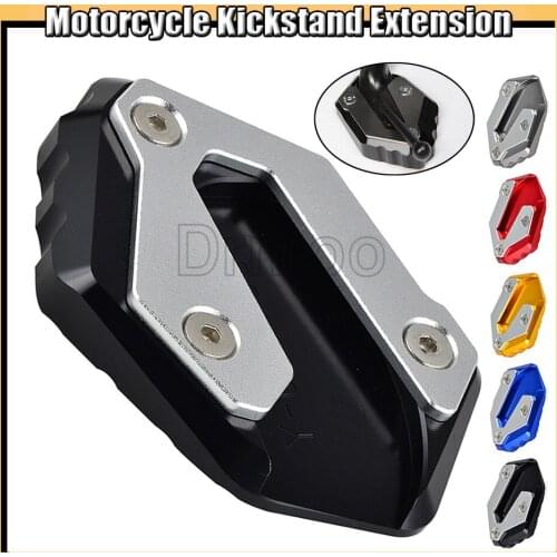 Motorcycle CNC Alumnium Kickstand Enlarger Plate Side Stand Extension Pad For Yamaha MT-07 Tracer700 XSR700 FZ-07
