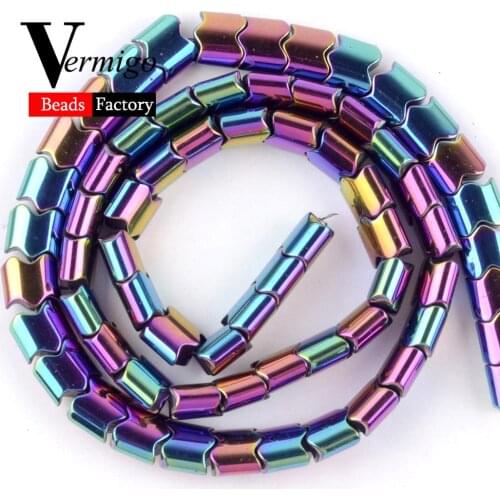 Wave Shape Hematite Beads Natural Stone For Jewelry Making DIY Necklace Bracelet Charms Spacer Beads 5x4mm 6x5mm 8x8mm 15"