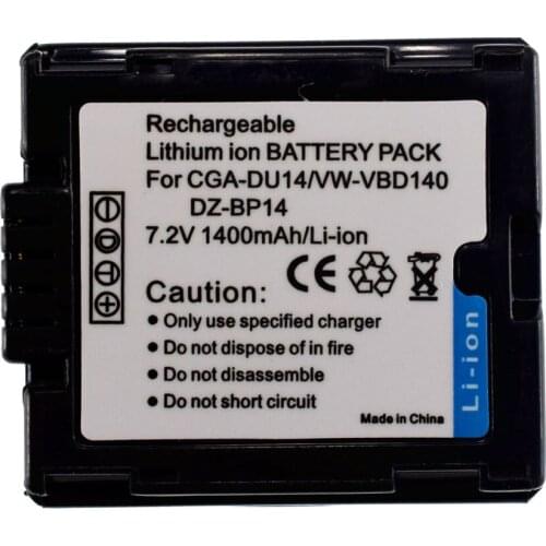 CGA-DU14 Battery for PANASONIC VW-VBD210 CGR-DU06A 1B DU06E1B VDR-D160 D158 SDR-H200 H18 H20 H21 DZ-BP21 GX20 GX25M MV350