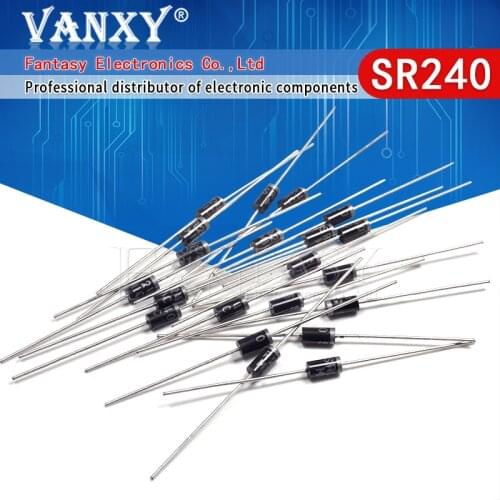 100PCS SR240 2A 40V Schottky diode