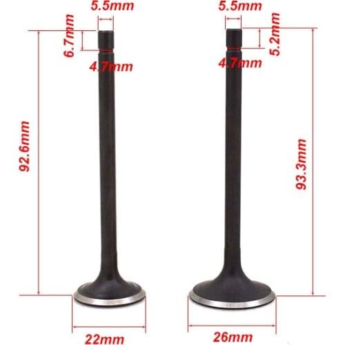 Motorcycle Engine Valve Intake Exhaust Stem Valve For Lifan LF155 LF155FMJ Tricycle Engine Spare Parts